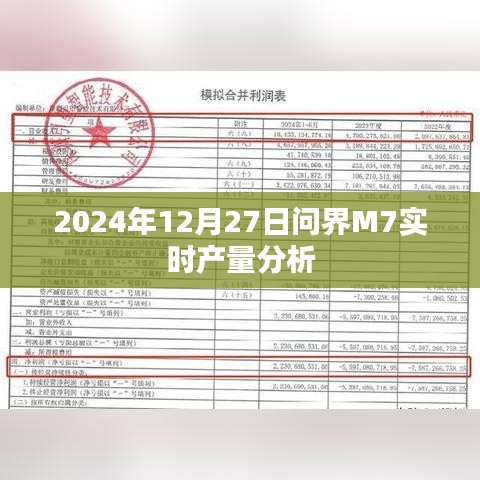 問界M7實(shí)時(shí)產(chǎn)量分析報(bào)告（2024年深度解析）