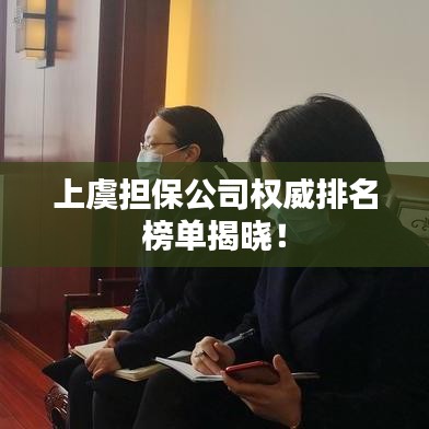 上虞擔(dān)保公司權(quán)威排名榜單揭曉！
