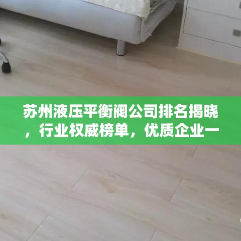 蘇州液壓平衡閥公司排名揭曉，行業(yè)權威榜單，優(yōu)質企業(yè)一覽無余！